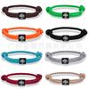 Tree Of Life Hand Rope, Black Stainless Steel Square Buckle Adjustable Simple Couple Double-Layer Bracelet