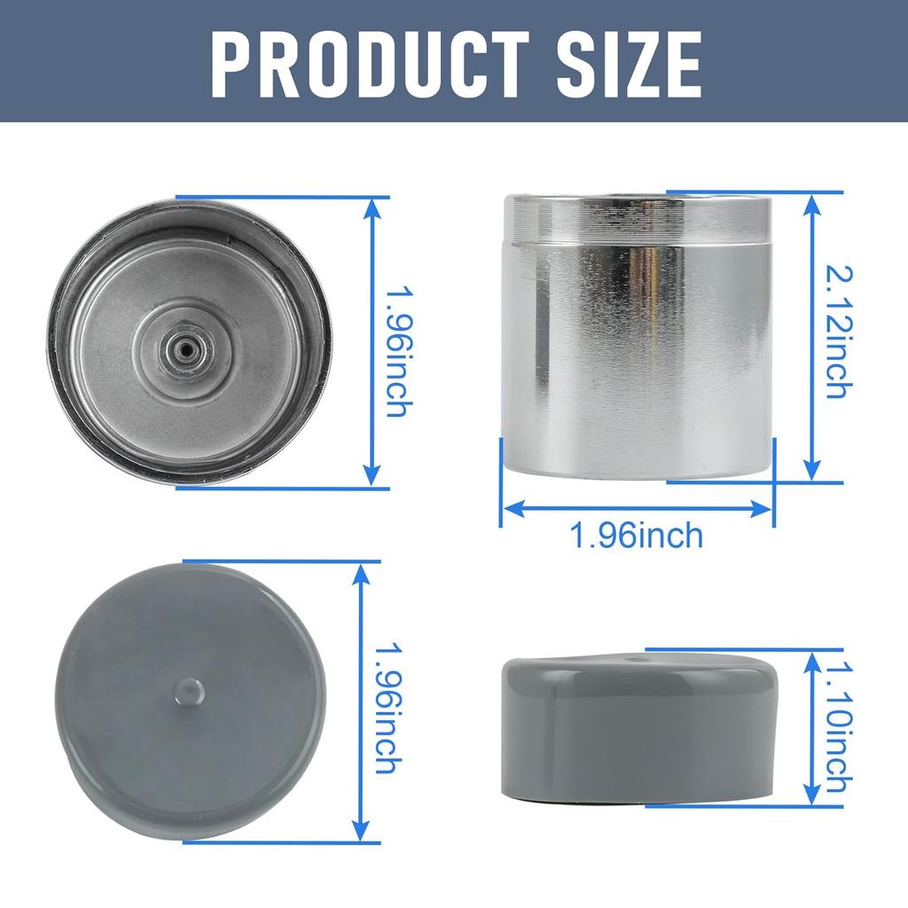 Trailer Axle Bearing Protector 1.98 Inch Stainless Steel with Silicone Trailer Bearing Dust Cap for Trailer Boat Pair Wheel Bearing Protectors