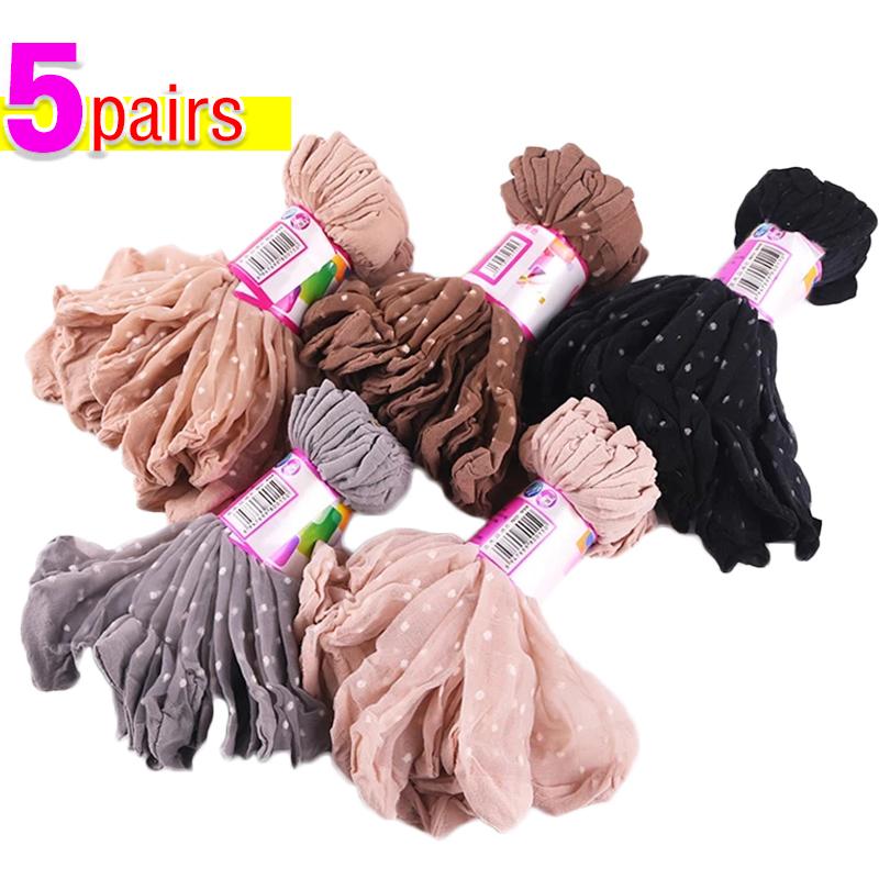 Women Breathable Socks Sexy Black Skin Dot Pattern Socks for Girls Fashion Summer Cool High Stretch Lace Short Sock