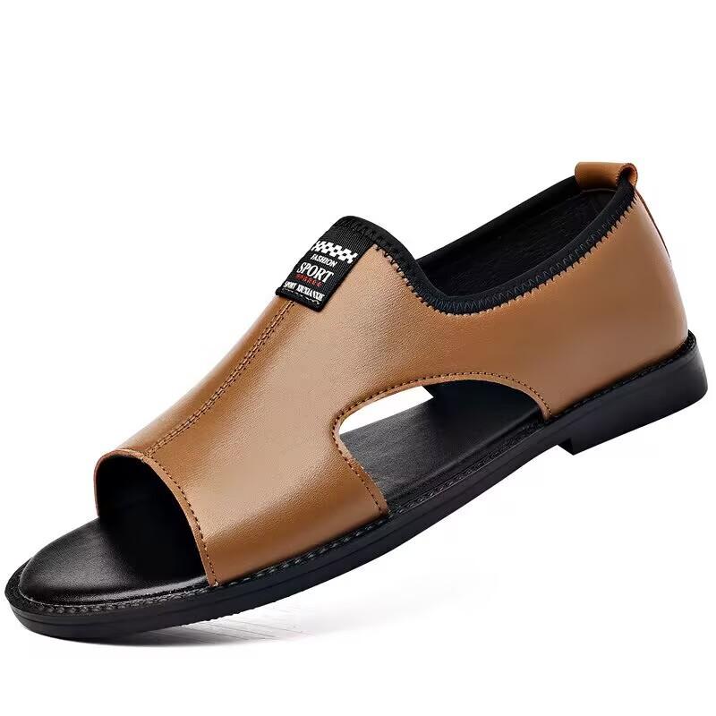 Open-toed men's breathable sandals soft-soled outer wear driving shoes outdoor casual shoes