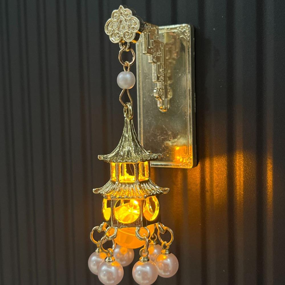 Retro Chinese Architecture Fridge Magnet Openwork Design Locker Cabinet Decoration Magnets  Friend