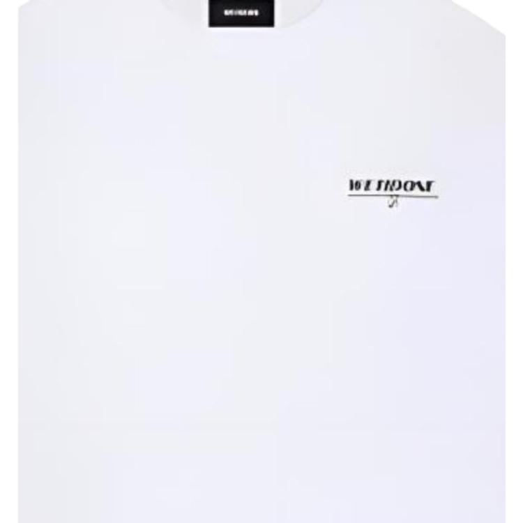 WE11DONE Comfortable Minimalist Logo Letter Round Neck Short Sleeve T-Shirt Unisex Tops WD-TT1-26-920-U-WH