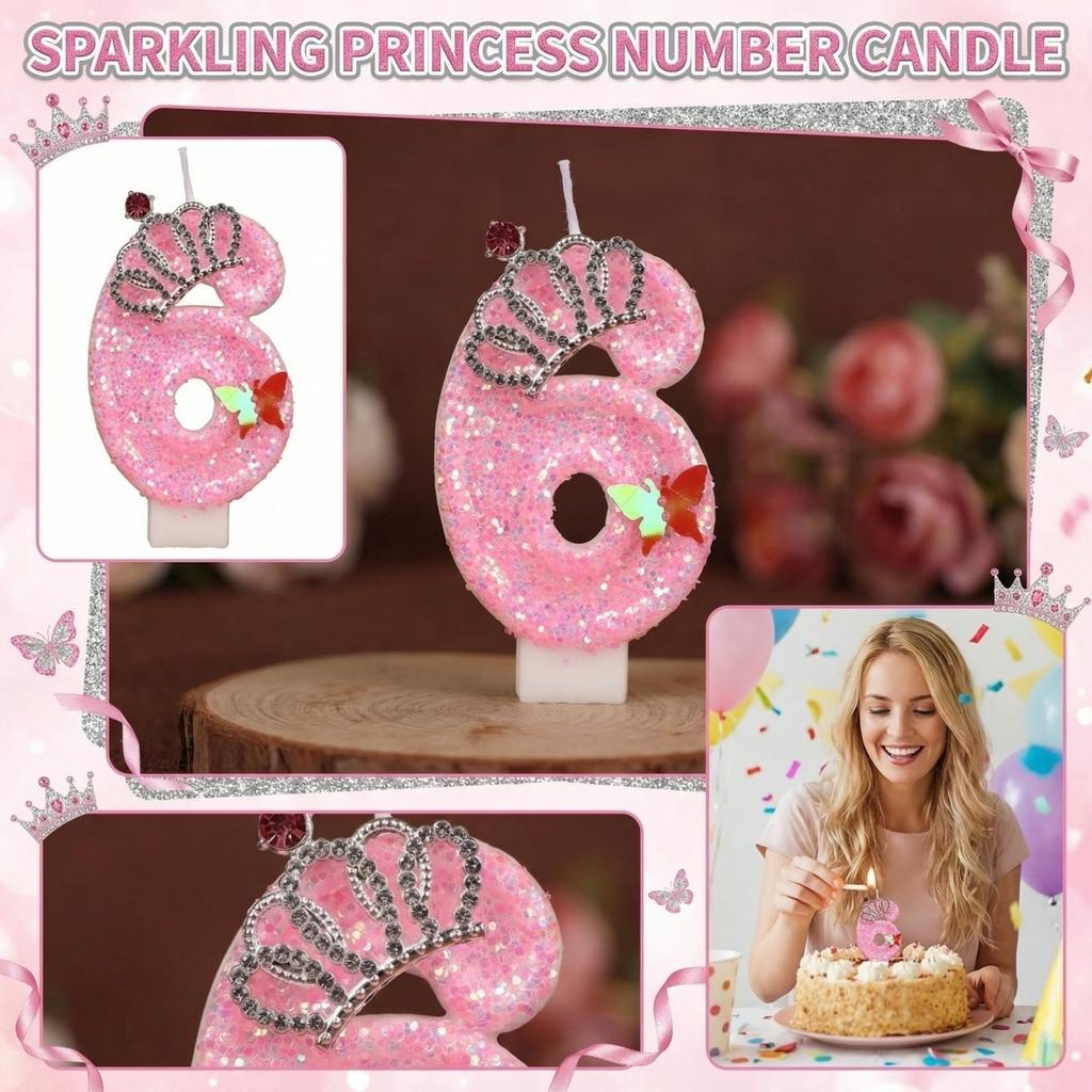 Fashion Cartoon Creative Birthday Candles Party Digital Candles