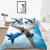 Sada 3D povlečení s potiskem pro přepravu se vzorem letadla Povlak na polštář Povlak na polštář 2 nebo 3 kusy AU240 * 270 nadrozměrná domácí dekorace