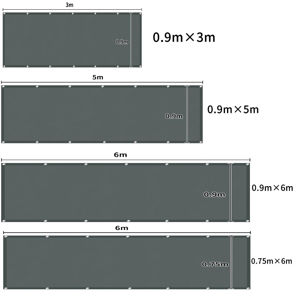 Balcony Privacy Screen Waterproof Patio Fence Cover Garden Sunshade Sail Shelter UV Protection Outdoor Deck Porch Cover Cloth