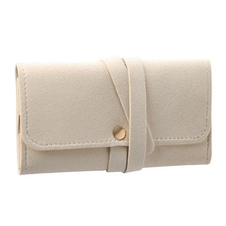 Jewelry Organizer Roll Premium Leather Multi Compartment Storage For Earrings Necklaces Rings Travel  Foldable Case