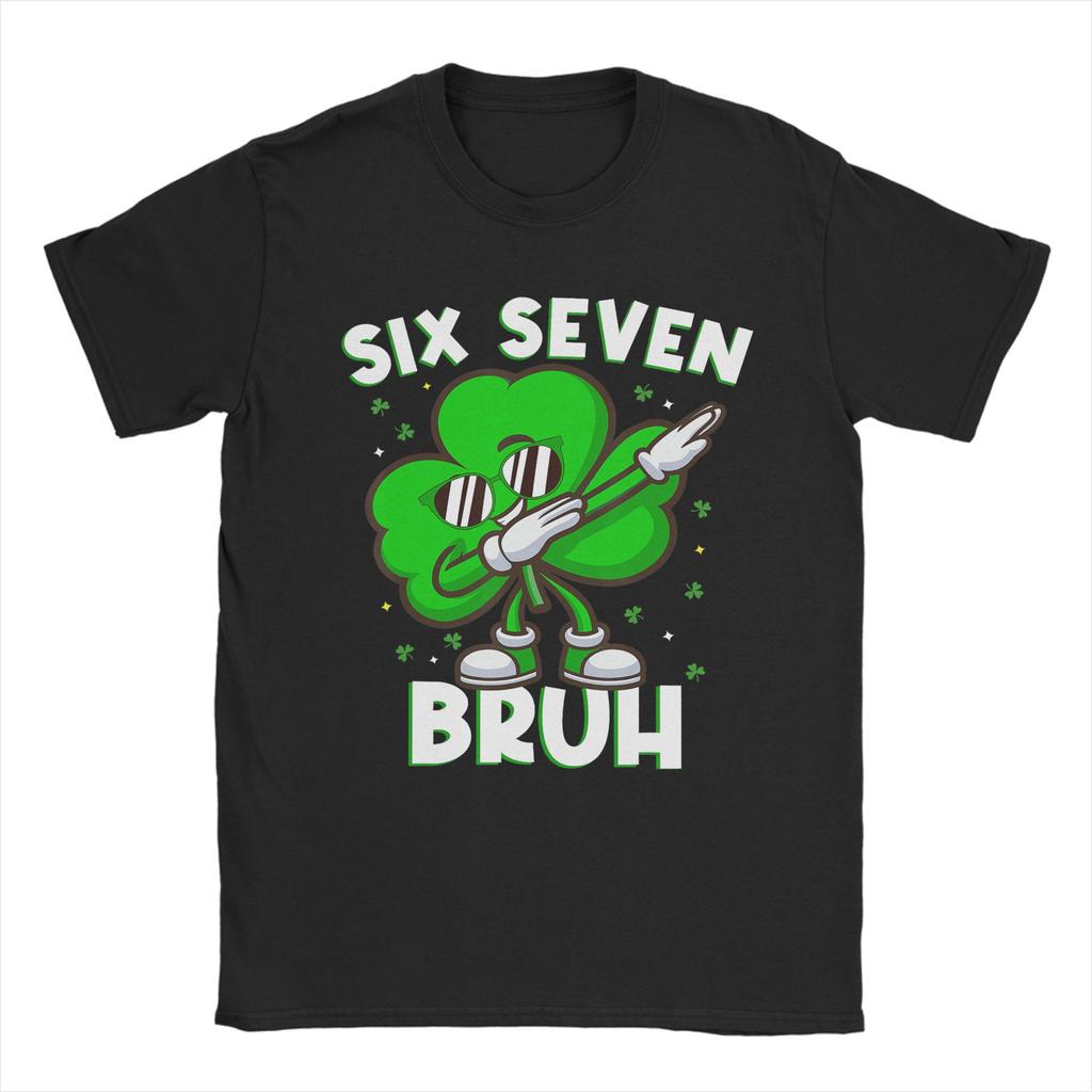 St Patricks Catricks Day Cats Saint Pattys Unisex T Shirts  Novelty Tees Short Sleeve Round Neck TShirts Cotton Plus Size Tops