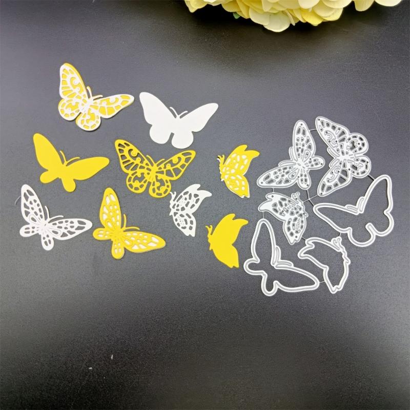 1 Set fustelle da taglio in metallo, stampo stencil fatto a mano, motivo in rilievo per bambini e adulti, progetti di artigianato fai-da-te