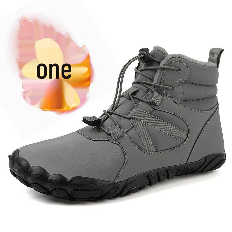 Unisex Waterproof Non-Slip Winter Hiking Boots with Plush Lining