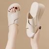 Slippers thick-soled women's summer outer wear New Year's fashion slope heel versatile high-end sandals high heels go out