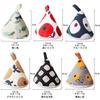 Hakona Triangular Pot Holders, Set of 2, Stylish and Cute, Nordic-Style Fish Pattern, Heat-Resistant Mitts with Iron-On Handles, Non-Slip Thickness,