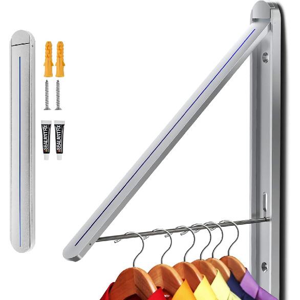 Clothes Drying Rack,Wall Mounted Clothes Hanging Rack,Retractable Folding Hanger,Laundry Room Organization,Drying Racks for