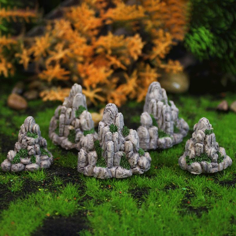 Mini Hory Miniatúrne Umelý Kopec Hračky Bonsajové Ozdoby Príslušenstvo do Rozprávkovej Záhrady Domáca Dekorácia Akvarijný Kameň