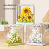 2025 New Celebrity Champagne Rose Potted Plant Model: Educational Building Blocks Toy Gift