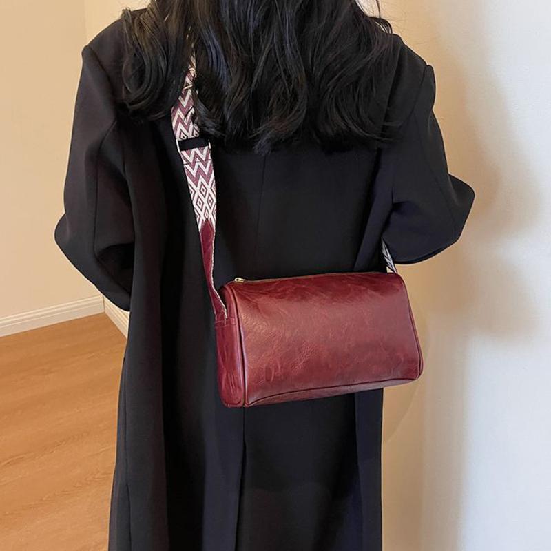 Yogodlns Hochwertige PU-Leder-Schulter-Crossbody-Tasche für Frauen Vintage PU-Leder Damen kleine Handtasche Kissen Umhängetasche