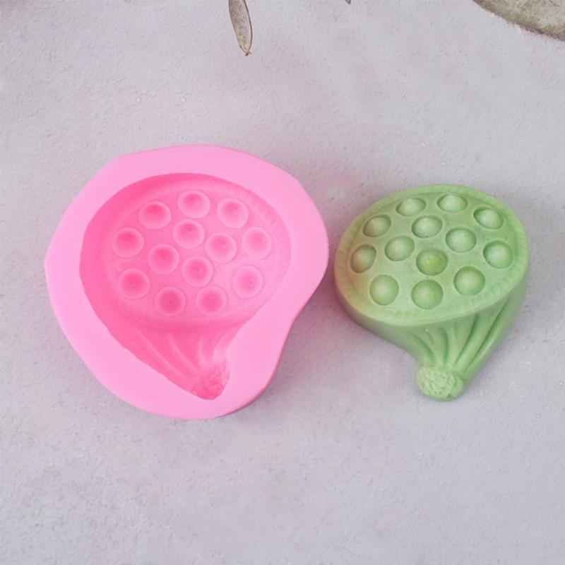 3D Lotus-Flower Shaped Silicone Soap Mold Lotus-Candle Mold Seedpod-of-Lotus Scented Candle Resin Epoxy Mold DIY Art
