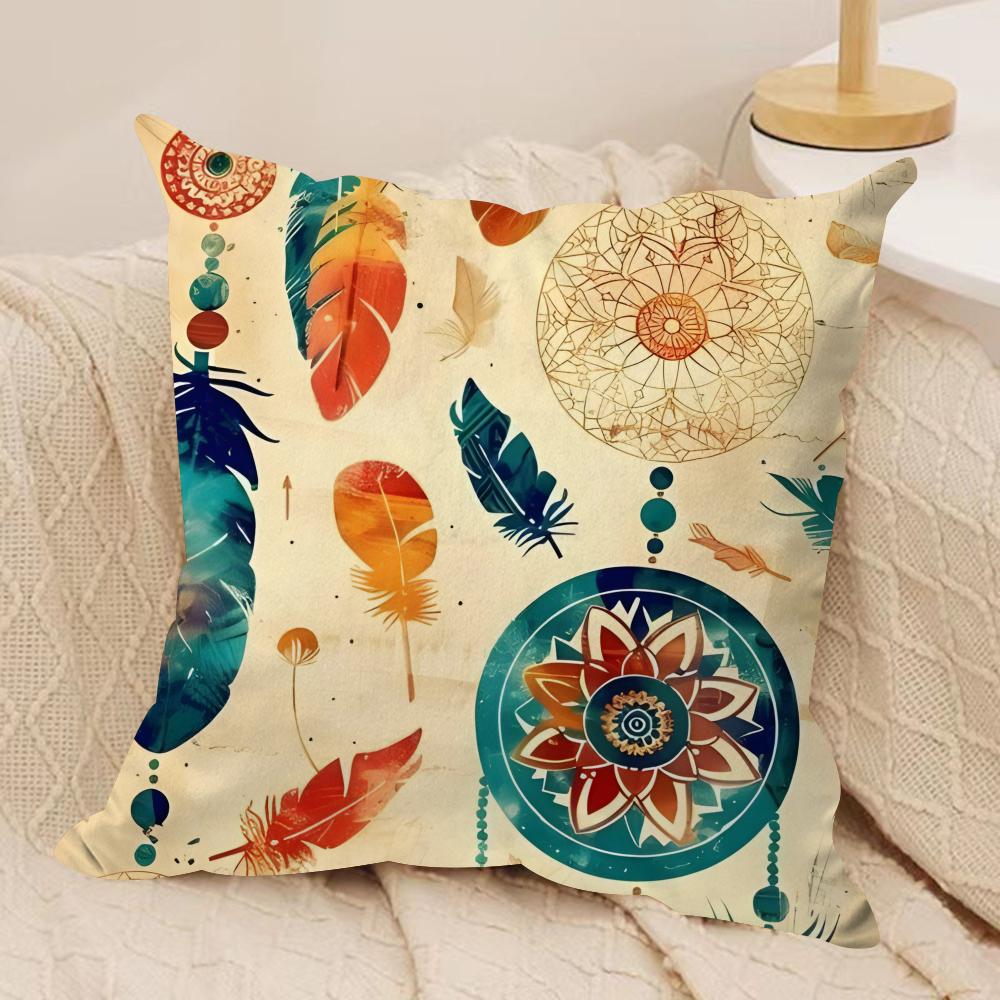 Bohemian style Cushion Cover Soft Plush Fabric DoubleSided Printed Cushion Covers for All Seasons Modern HomeDecor Gift