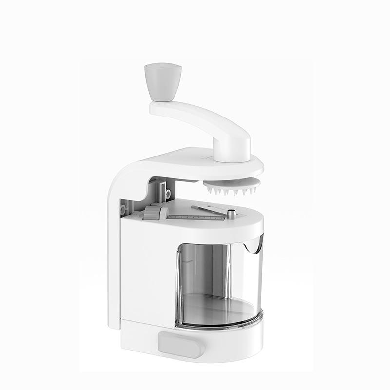 Multifunctional Manual Vegetable Slicer: Hand-Crank, Safe, Roller Cutter for Kitchen.