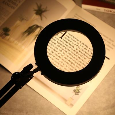 Lupenlupe mit 64 LEDs, Klemm-Clip-Licht, 8-fache Vergrößerung, 10 Stufen einstellbar