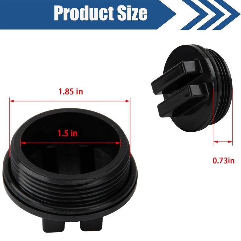1.5 Inch Threaded Pool Drain Plug With Rubber Seal Leakproof Anti Freeze Replacement Stopper For Swimming Pool Filter Water Tank