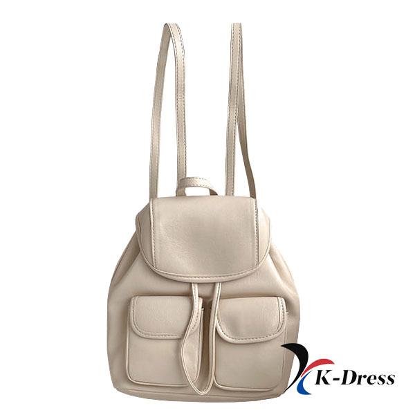 Rucksack mit Kordelzug, glänzende Tasche, Mini-Riemen, Leder, Mini-Tasche