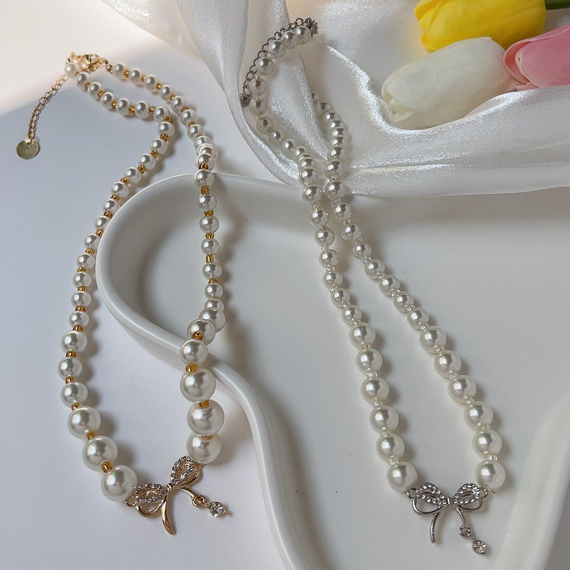 

Korean Retro Double Clavicle Pearl Necklace - 2025 Luxury Design for Women