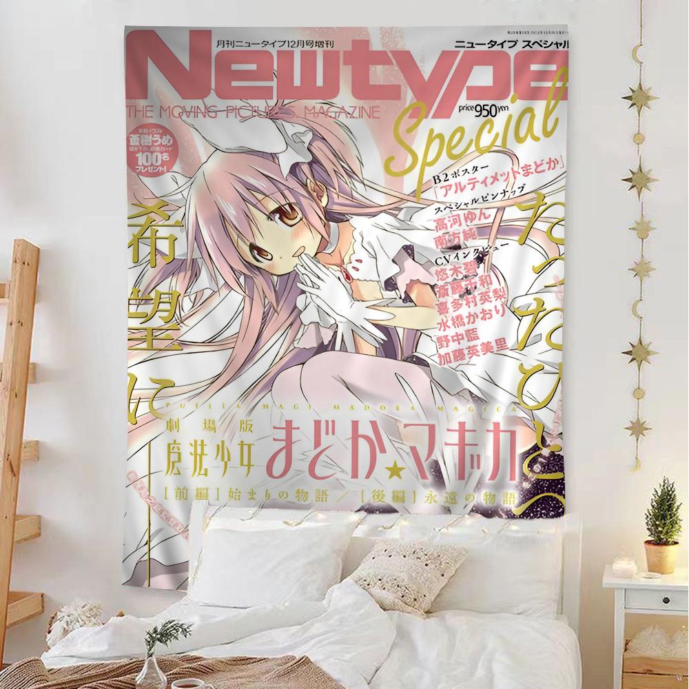 Puella Magi Madoka Magica Classic Film Hippie Tapestry Living Room Home Dorm Decor Kawaii Room Decoration Wall Hanging