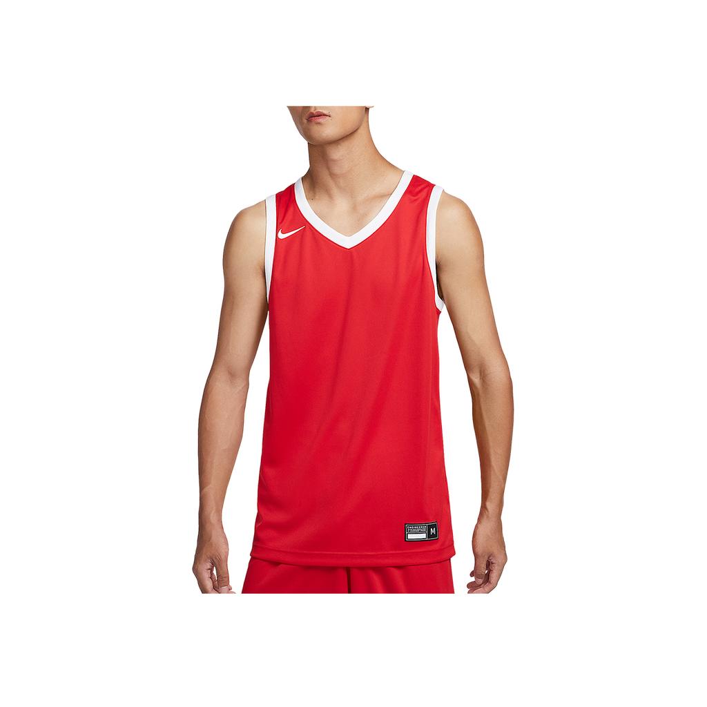 Nike Dri-Fit Crossover Wygodna Szybkoschnąca Codzienna Kamizelka Koszykarska Męska Top Uniwersytecka Czerwień Biały HF0500-658