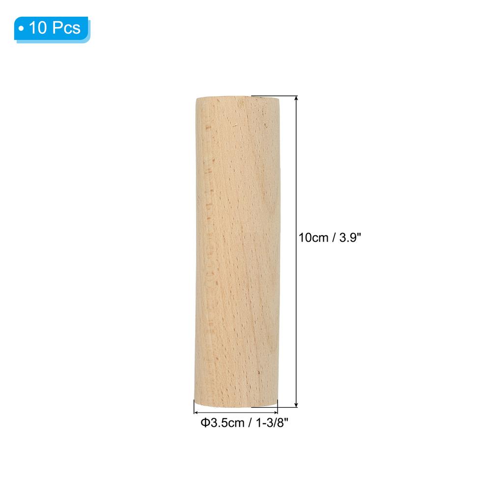 10 Pcs Dowel Rods Wood Sticks Unfinished Wooden Dowel Rods Round Dowels Hardwood Sticks for DIY Crafts and Home Decor