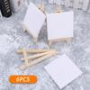 Set Mini Tela e Cavalletto per Bambini 3pz/6pz con Pannelli e Cavalletti in Legno Materiali per Disegno Pittura a Olio DIY Graffiti Arte