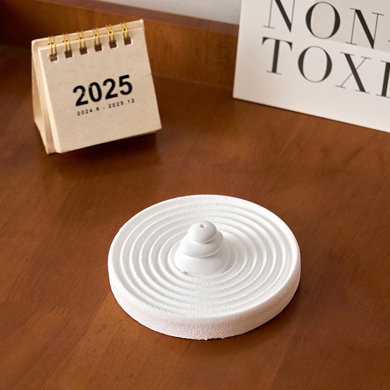 Premium Gypsum Incense Holder and Tea Table Ornament – Zen Home Decor and Photography Prop