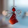 Multicolored 2D Flat Angelic Pendant Christmas Tree Acrylic Hanging Ornament for Festives Holiday Decors Charm Gifting