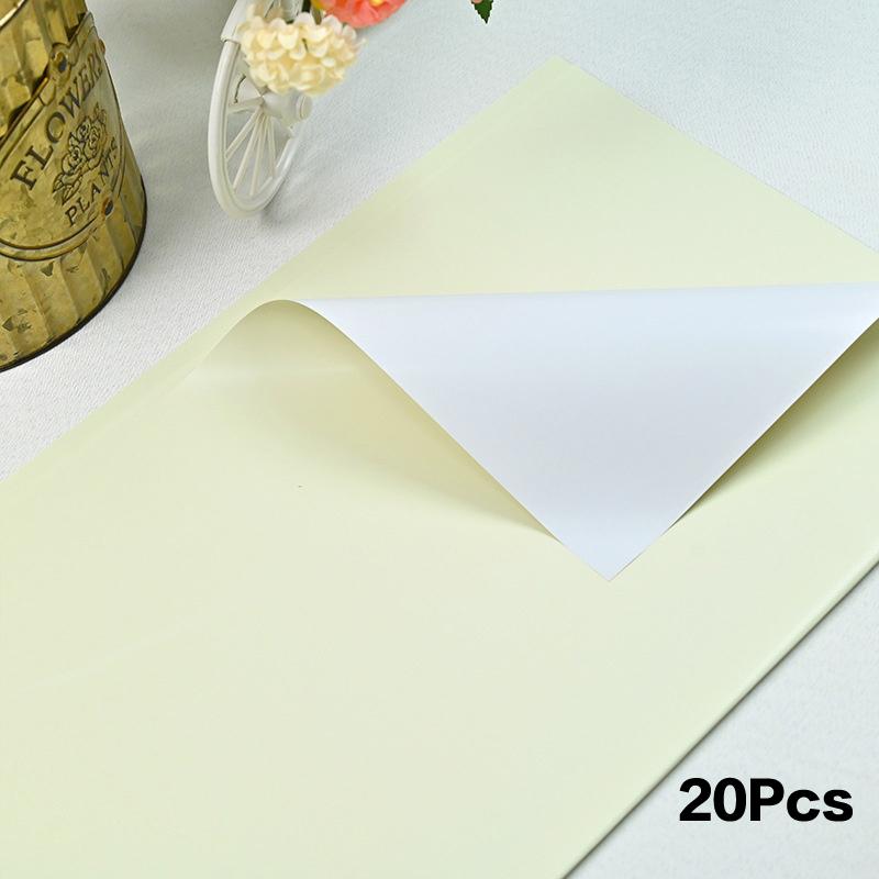 20 Pcs Two-Sided Colored Flower Wrappers Waterproof Bouquet Packaging 58cm DIY Gift Wrapping Paper Flower Decoration