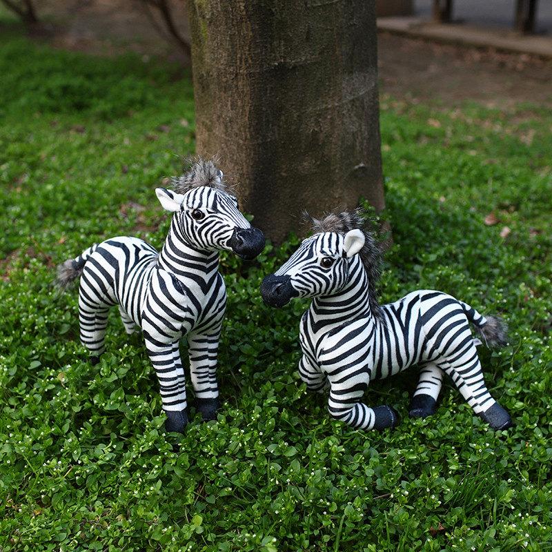 Simulated Zebra Plush Doll Creative Animal Doll Decoration Home, Living Room Decoration Children's Festival Gift
