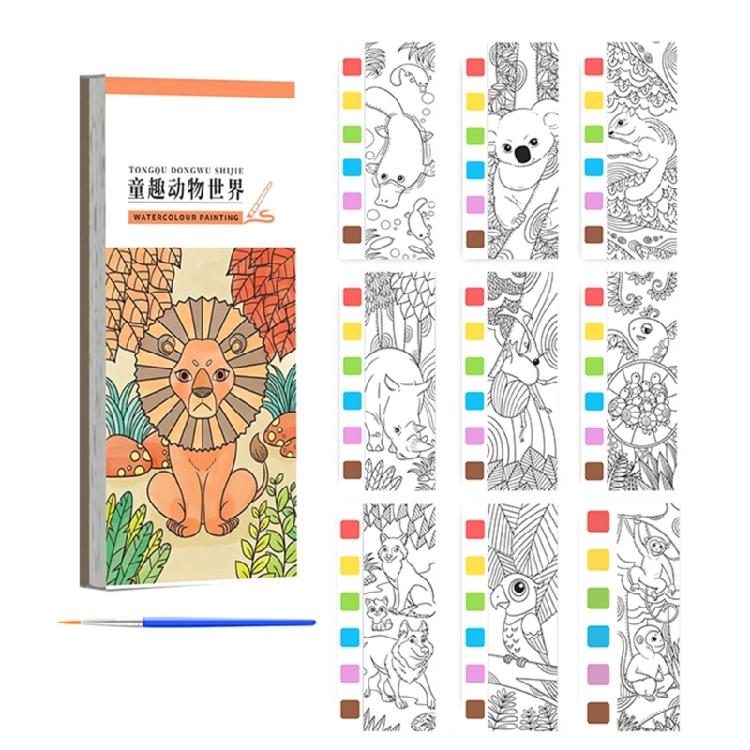 Educational Watercolor Drawing Diary Included Art Brush and Watercolor Paint For Kids Beginner Artists Outdoor Painting