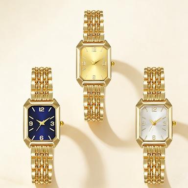 Women'S High-Value Small Gold Square Watch Fashion Light Luxury High-End Student Test Quartz Bracelet Watch