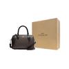 Coach Rowan 25 Klassische Monogramm Reißverschluss Leinwand und Leder Boston Tasche Damen Umhängetasche Braun CH280-IMAA8