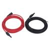 2 Stück 12AWG 4mm² Solarmodul Verlängerungskabel Schwarz Rot Solaradapter Verlängerungskabel mit Buchse Stecker 1000V