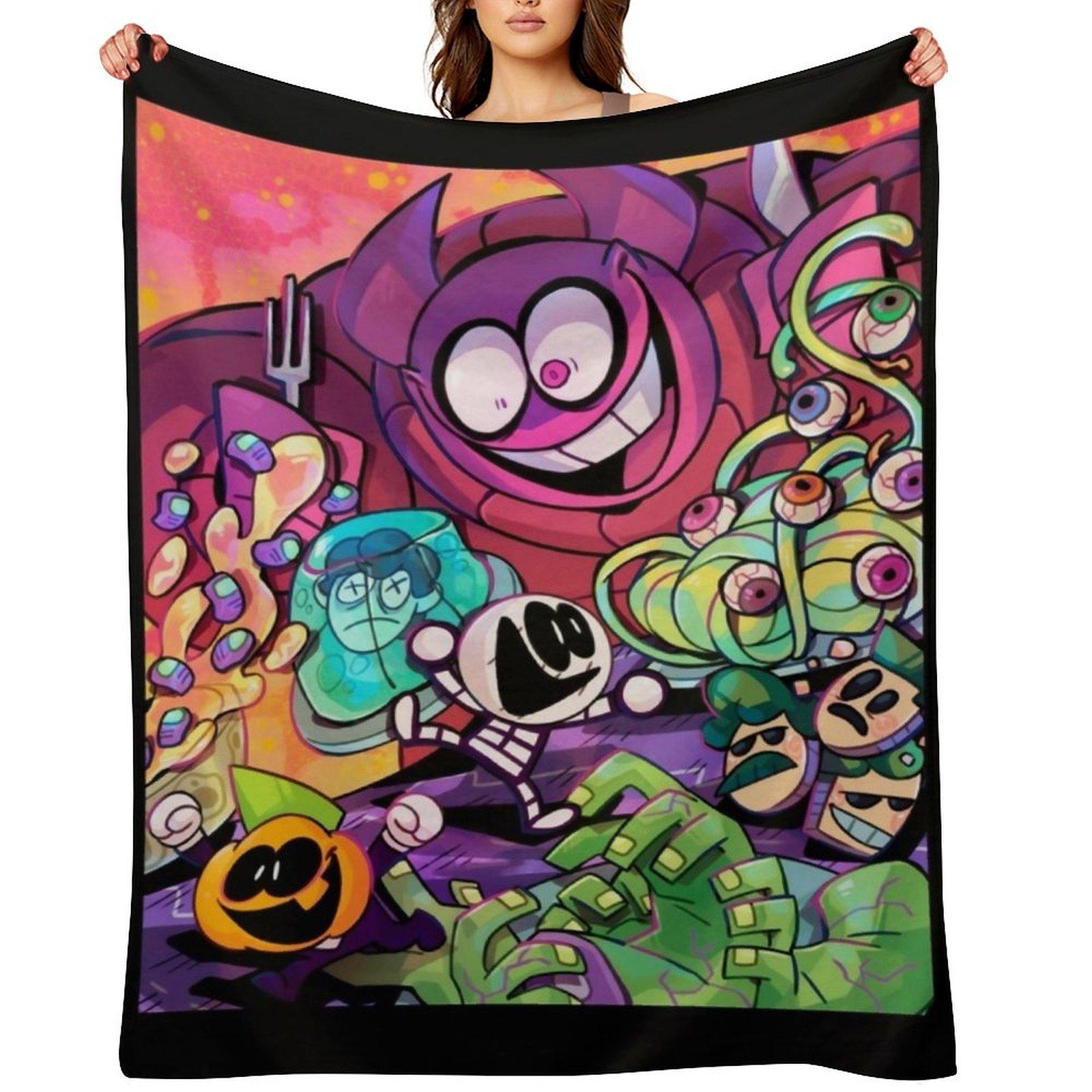 

spooky month Throw Blanket Summer valentine gift ideas blankets ands cosplay anime Blankets 30x40in