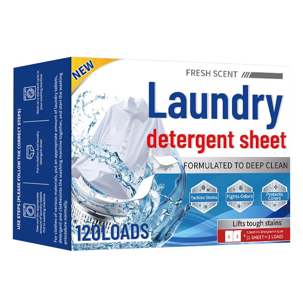 Portable Laundry Tablets Concentrated Stain Removal Instant Bubble Tablets Fresh Linen Scent Household Laundry Paper