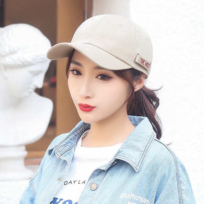 Korean Style Women's Duckbill Cap with "MY" Embroidery - Spring/Autumn Fashion, Casual Baseball Hat for Outdoor Sunshade.