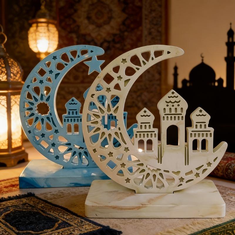 Moon Mosque Display Stand Resin Mold,Features a Hollow out Star and Sun Design for Handicrafts,Home Decor,Ramadan,Eid Gifts