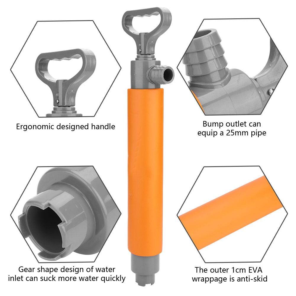 Kayak Bilge Portable Kayak Floating Bilge Water Hand Pump for Emergency Rescue and Outdoor Manual Bilge Pump Pump, Survival,