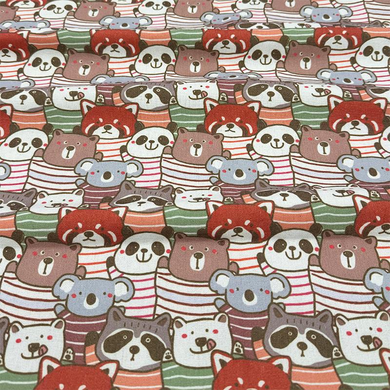 0.5m Encrypt Cotton Linen Children's Day Theme Style Fabric for Tablecloths Door Curtains Decorative Cloth Handmade DIY Fabrics