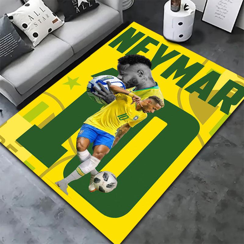Neymar Jr Carpet Rug for Living Room Bedroom Home Sofa Decoration,Kids play Non-slip Floor Mat