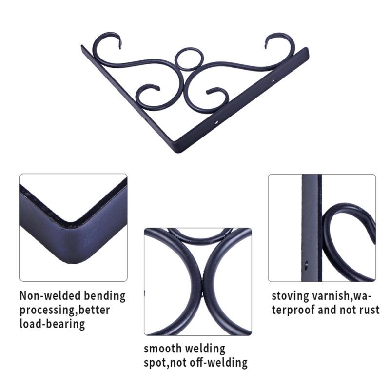 2 stk 8,3 tommer Hyllebeslag Kraftig Høy Styrke Støpejern Antikk Stil Hage Støtter For Hjem