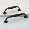 Black Durable Aluminum Alloy 96/128mm Single Hole Door Handle for Furniture Drawer Kitchen Cupboard Cabinet Drawer Pull Knobs