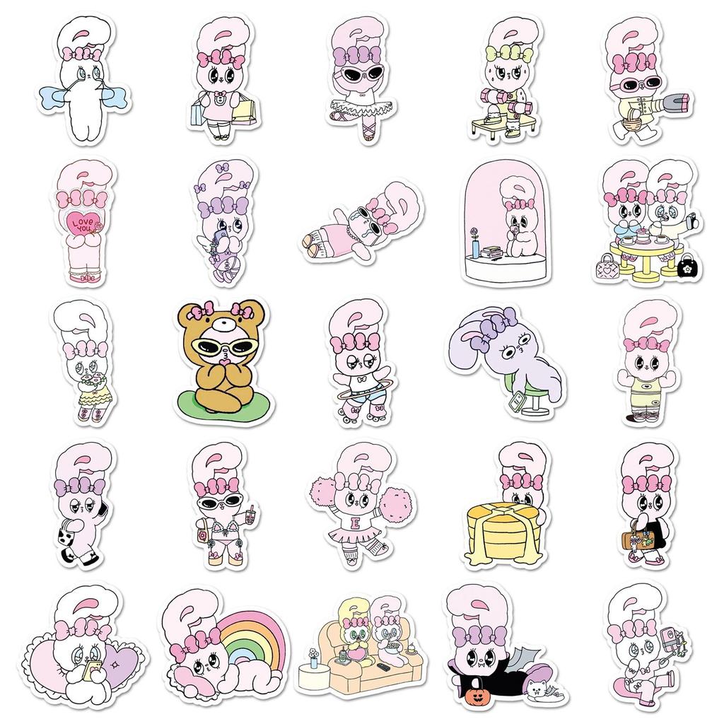 50 Aisle Little Rabbit Planner & Decorative Stickers for Thermos, Cup, & Helmet
