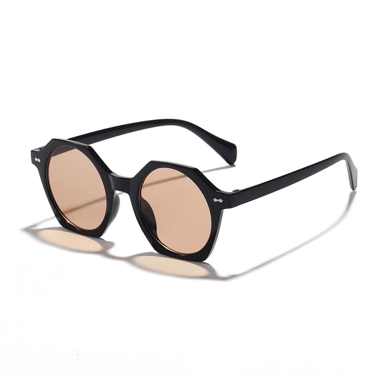 

Vintage Large Frame Polygon Sunglasses Women Brand Designer Fashion Sun Glasses Lady Outdoor Travel Eyewear UV400 Oculos De Sol As shown in the figu
