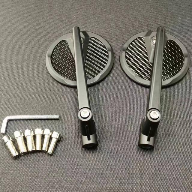 Echte koolstofvezel motorfiets moto achteruitkijkspiegels Voor Vespa SPRINT PRIMAVERA LX LXV S 150 GTS300 GTV spiegel motorfiets achteruitkijk